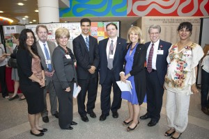 Dr. William Polf, Senior Vice President of External Relations; Jaclyn Mucaria, Senior Vice President Ambulatory Care & Patient Centered Services; Council Member Ydanis Rodriquez; Andres Nieto, Director of Community Outreach; Helen Morik, Vice President Government & Community Affairs, Dr. Emilio CarrilloVice President Community Health Development; and Stephanie Pitsirilos Boquin, Director CHALK Program
