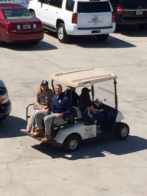 EXCLUSIVE: Jennifer Lopez and boyfriend Alex Rodriguez show their romance is growing - as they get photographed together at a baseball game. The new couple were seen sitting side by side on the back of a golf cart at the New York Yankees' Spring Training game against the Baltimore Orioles in Tampa Florida. J.Lo, who is from the Bronx, NY, wore a Yankees cap as she showed support to her boyfriend who is now a special instructor to the world famous team. He retired from professional baseball last summer. 18 Mar 2017 Pictured: Jennifer Lopez and Alex Rodriguez. Photo credit: FAITH RANKIN/MEGA TheMegaAgency.com +1 888 505 6342 (Mega Agency TagID: MEGA25084_001.jpg) [Photo via Mega Agency]